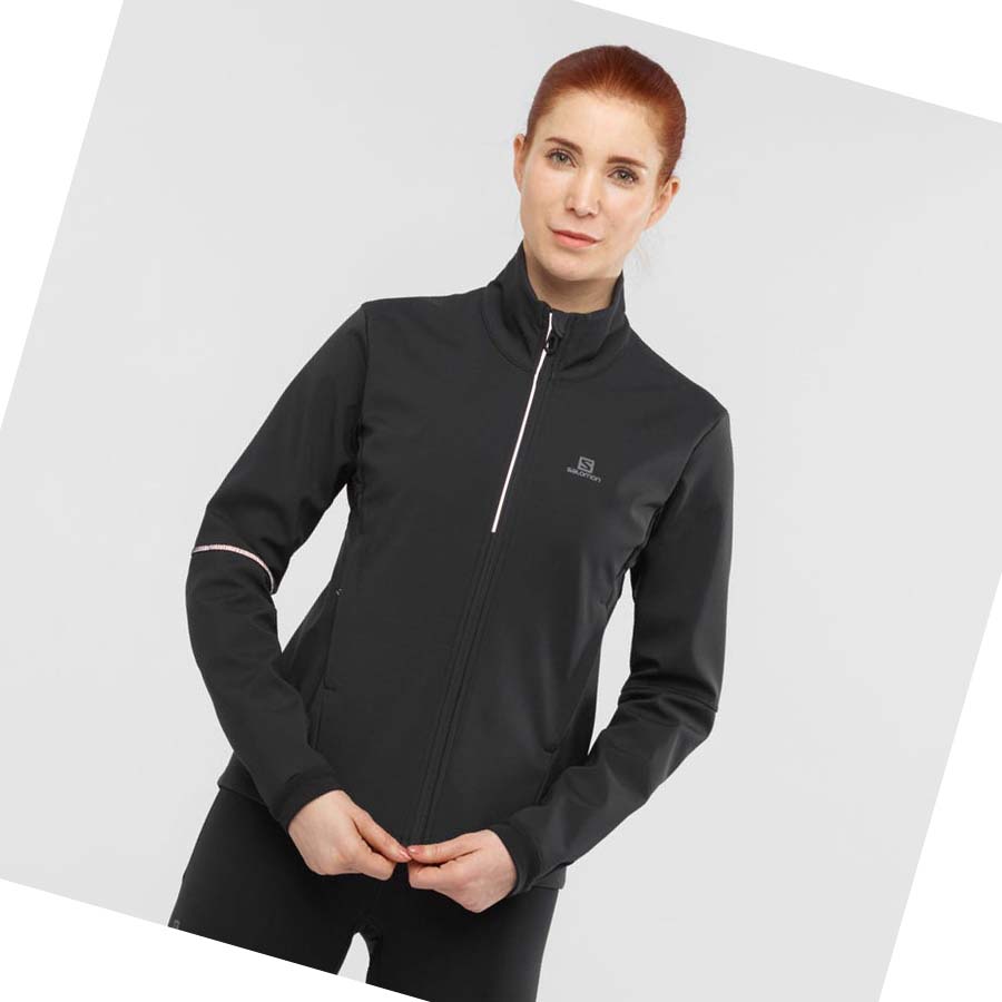 Chaquetas Salomon AGILE SOFTSHELL Mujer Negros | MX 2435HAP